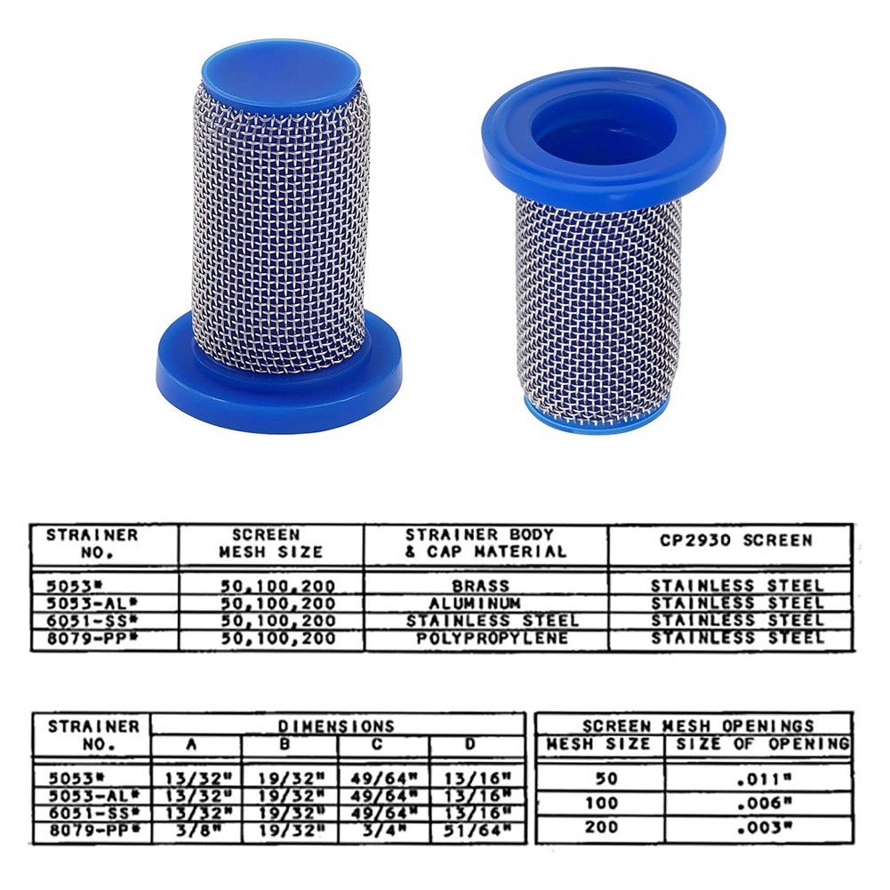 16pcs 8079-PP-50 Sprayer Nozzles Strainer for Sprayer Nozzles4989