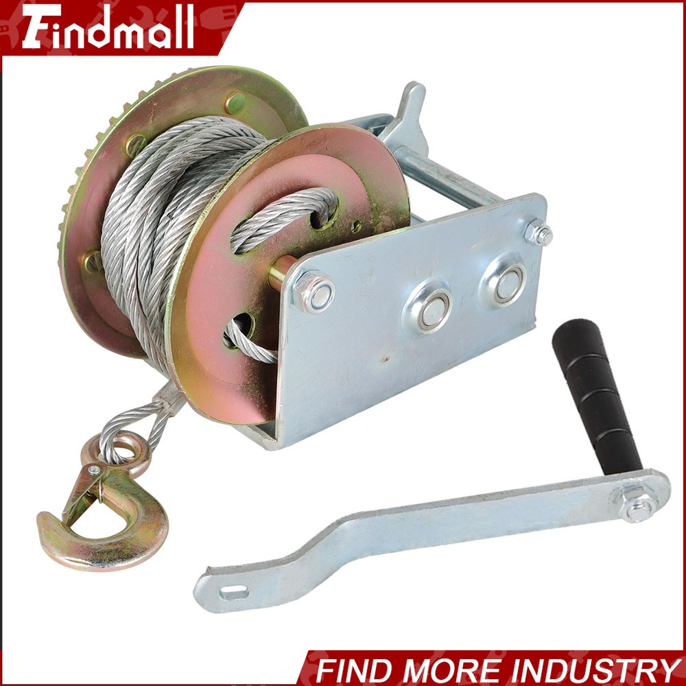 Findmall 3500-lbs Hand Winch For Trailer Winch Durable Hand Crank With Cable