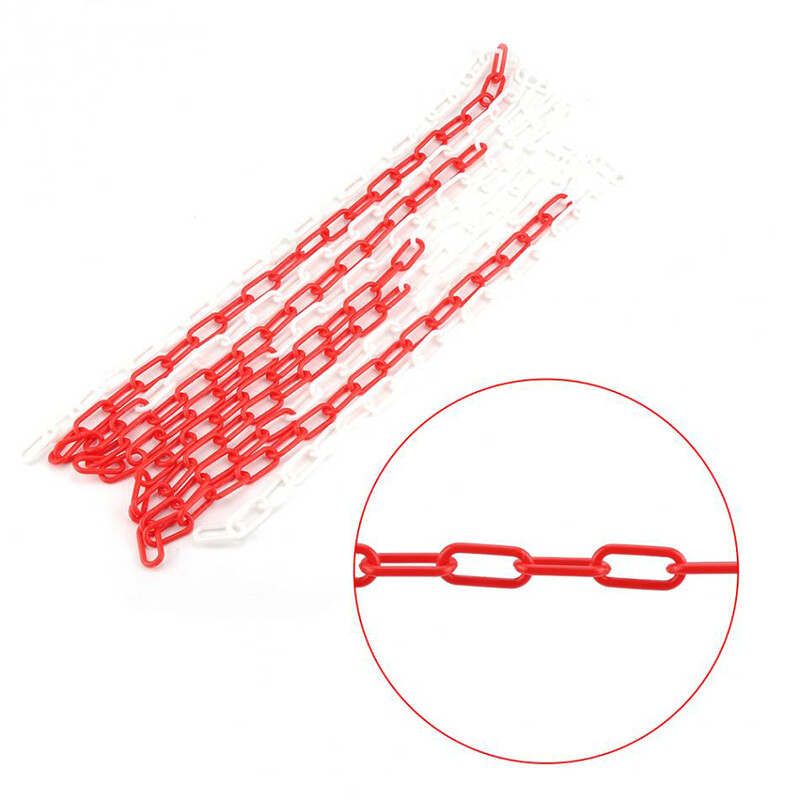 5/10M Plastic Chain Links Chain Barrier Warning Safety Road Decorative Block