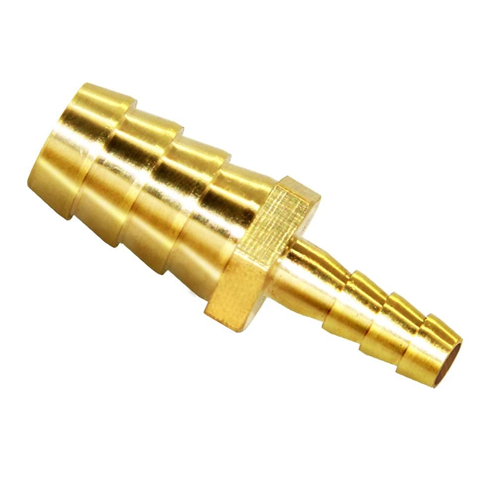 Joywayus Hose Barb Reducer 1/4″ to 5/8″ Fitting Reduce 1/4″x5/8″, Brass
