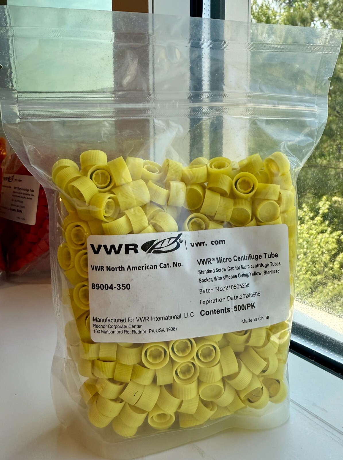 (500) VWR Socket Screw Cap Micro Centrifuge Tubes 89004-352