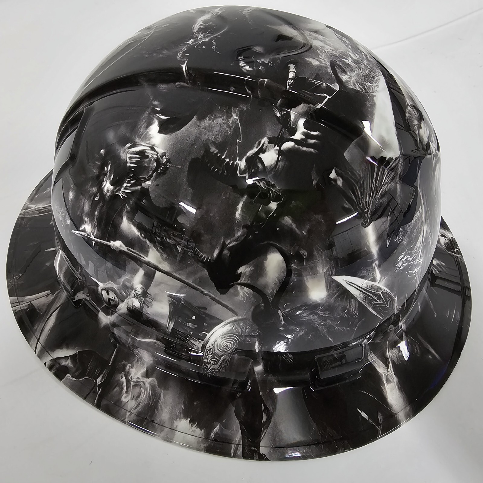 full brim VENTED hard hat custom hydro dipped IN THE VIKING LORD NORSE VIKING