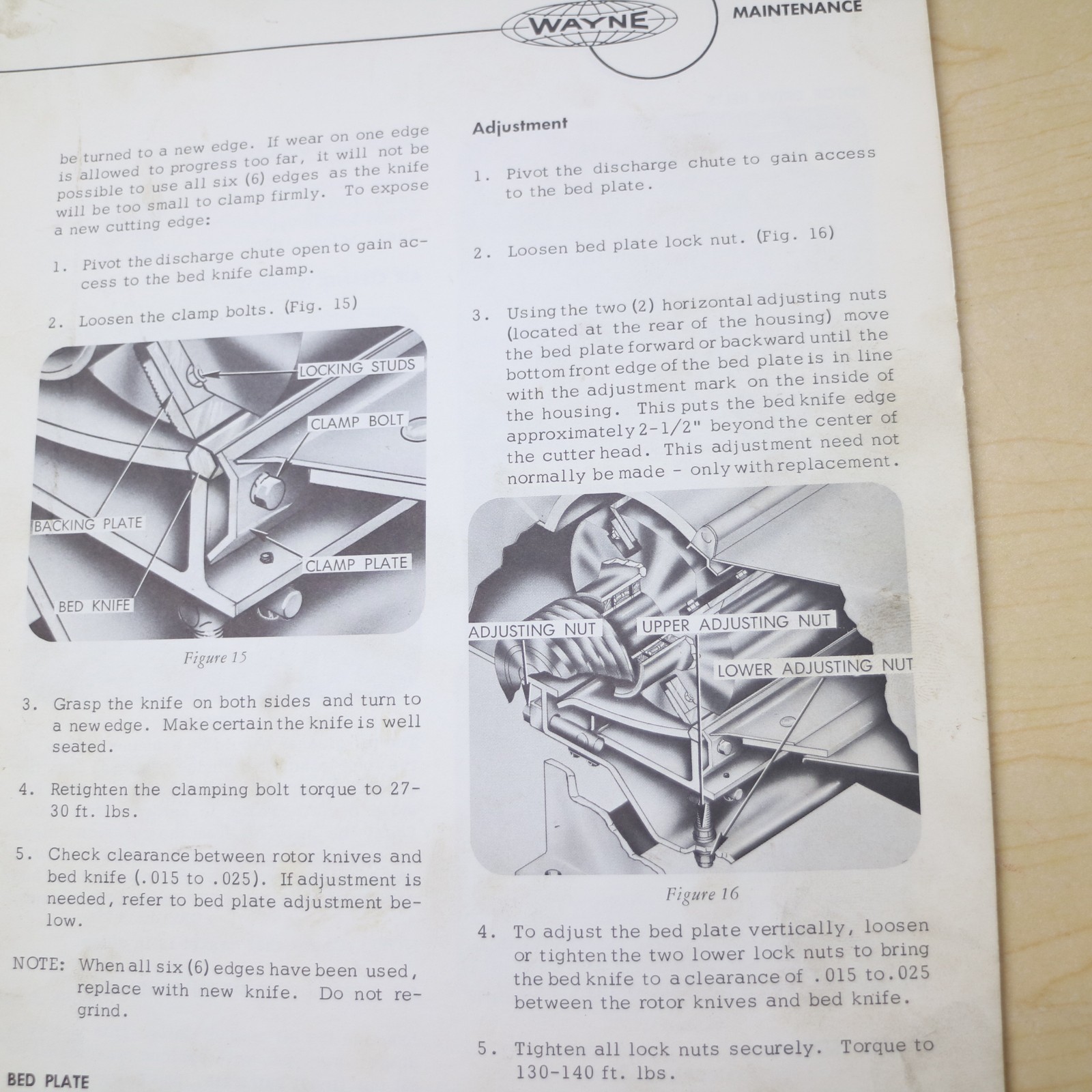 WAYNE 1000 Series Brush Chipper Owner Operation Maintenance Manual guide book