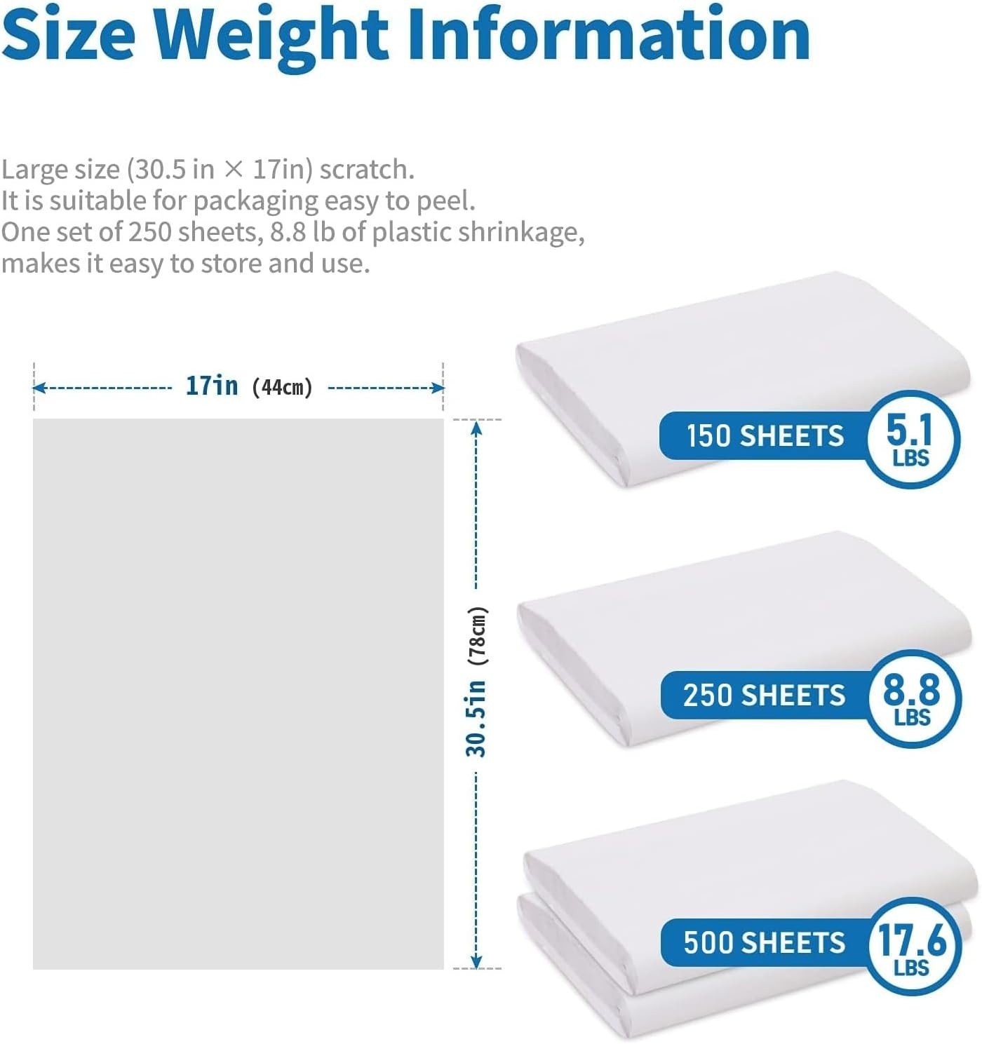 500 Sheets 30.5″ x 17″ Large A-Grade Packing Paper – Ideal for Moving & Shipping