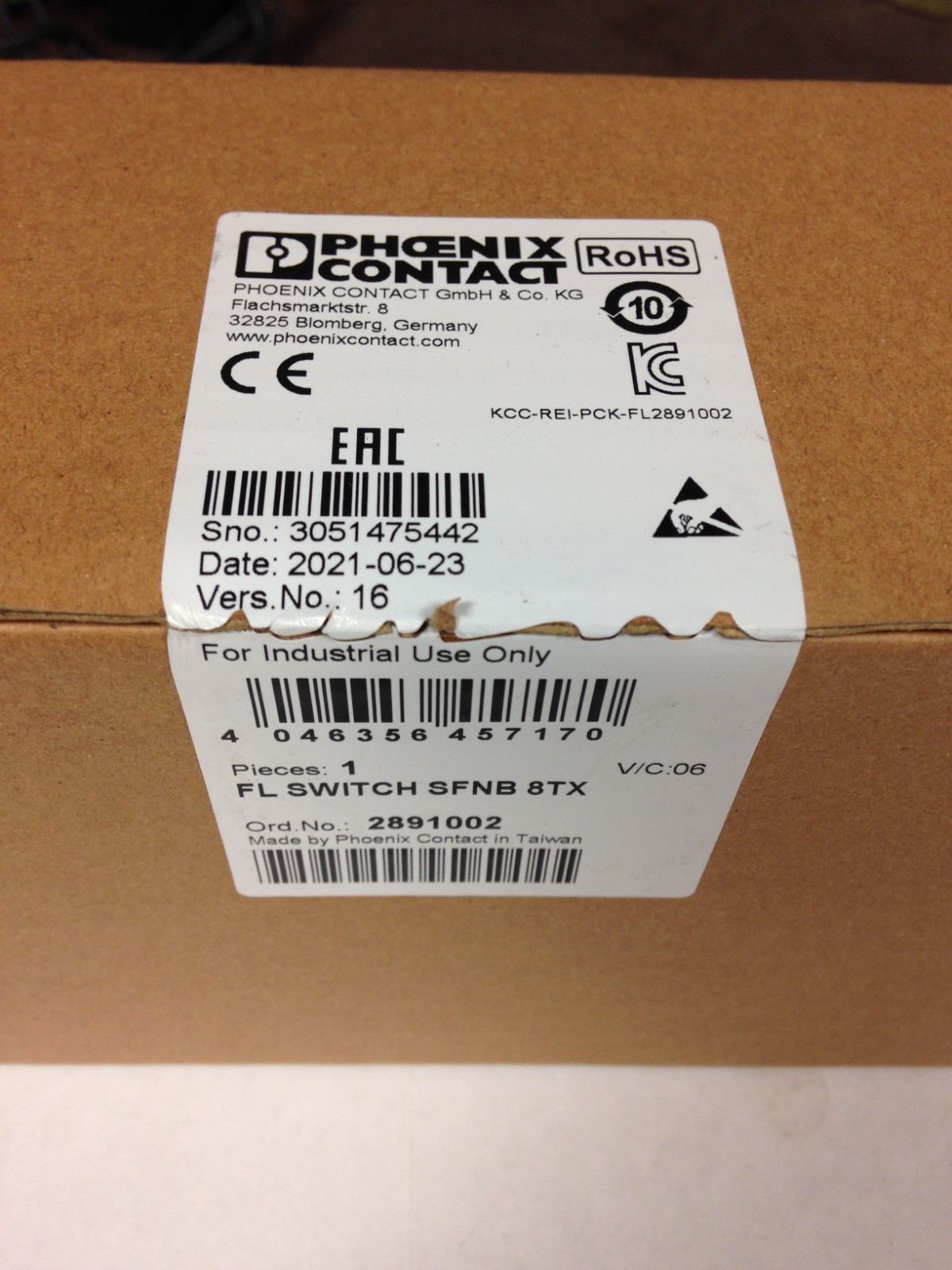 Phoenix Contact FL SWITCH SFNB 8TX Unmanaged 8 Port Switch 27 TESTED WORKS