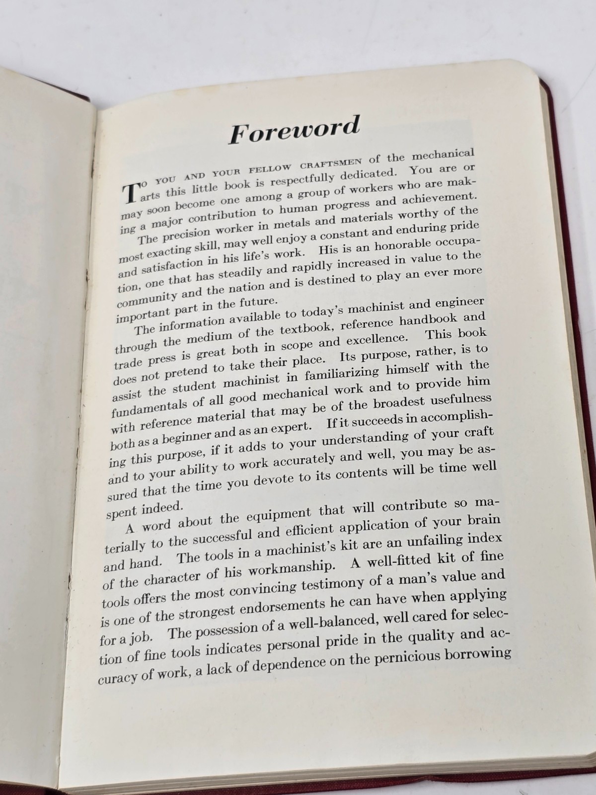 The Starrett Book For Student Machinists Book 1943 w Dust Cover