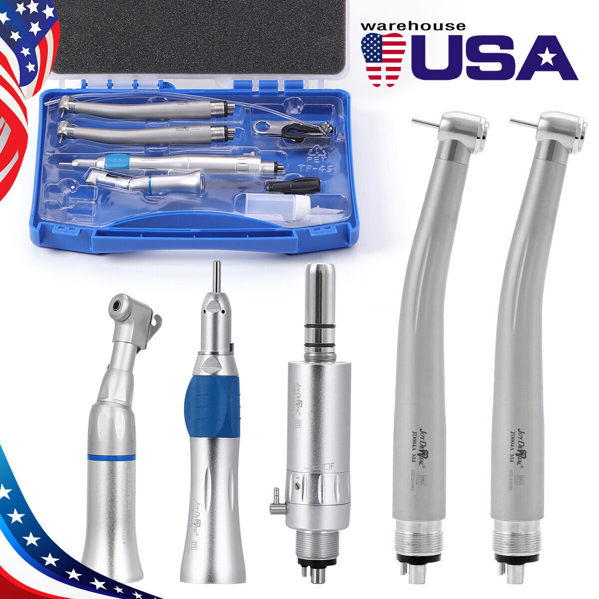 Portable Dental Moble Delivery Unit Air Compressor Syringe Suction/Handpiece Kit