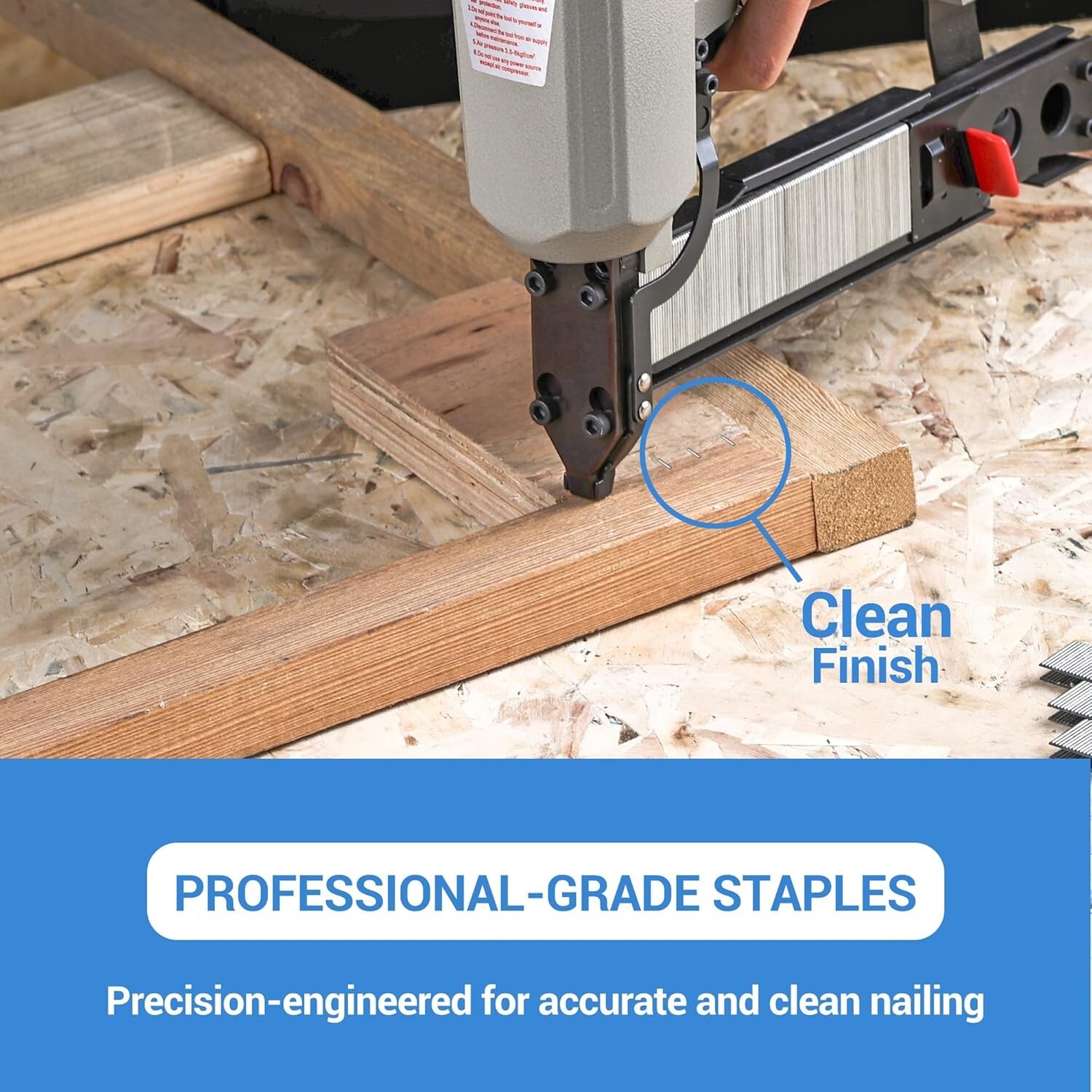 meite 18 Gauge 1/4″ Narrow Crown Staples 1/2″ to 1-1/2″ Length Heavy Duty Staple