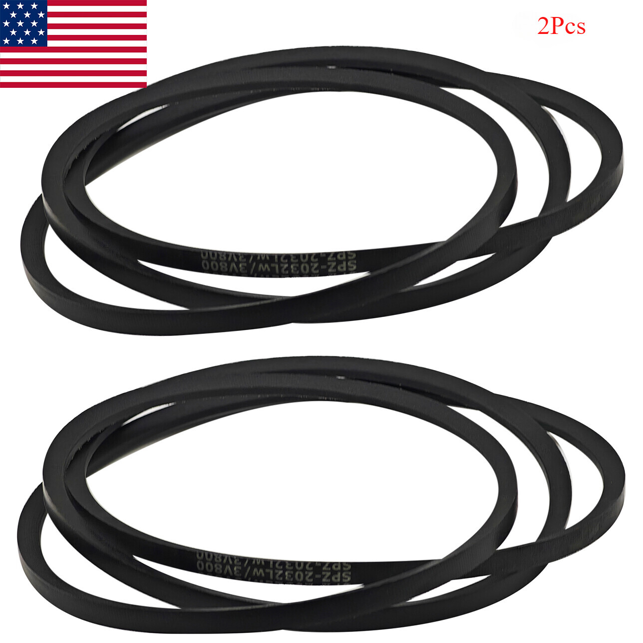 2x BELT, 3V800, LB323 FOR HUEBSCH, SPEED QUEEN, UNIMAC – F280321