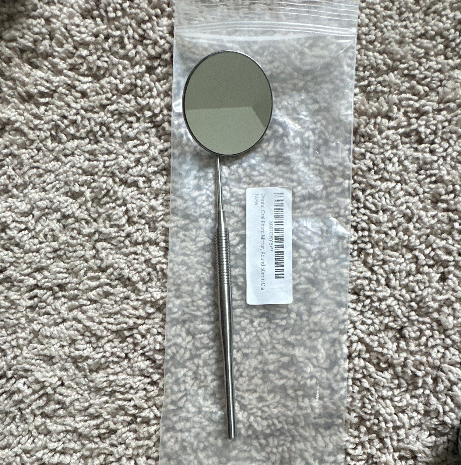 Dental Mouth Mirror Instrument – Round Mirror Head 50mm Diameter