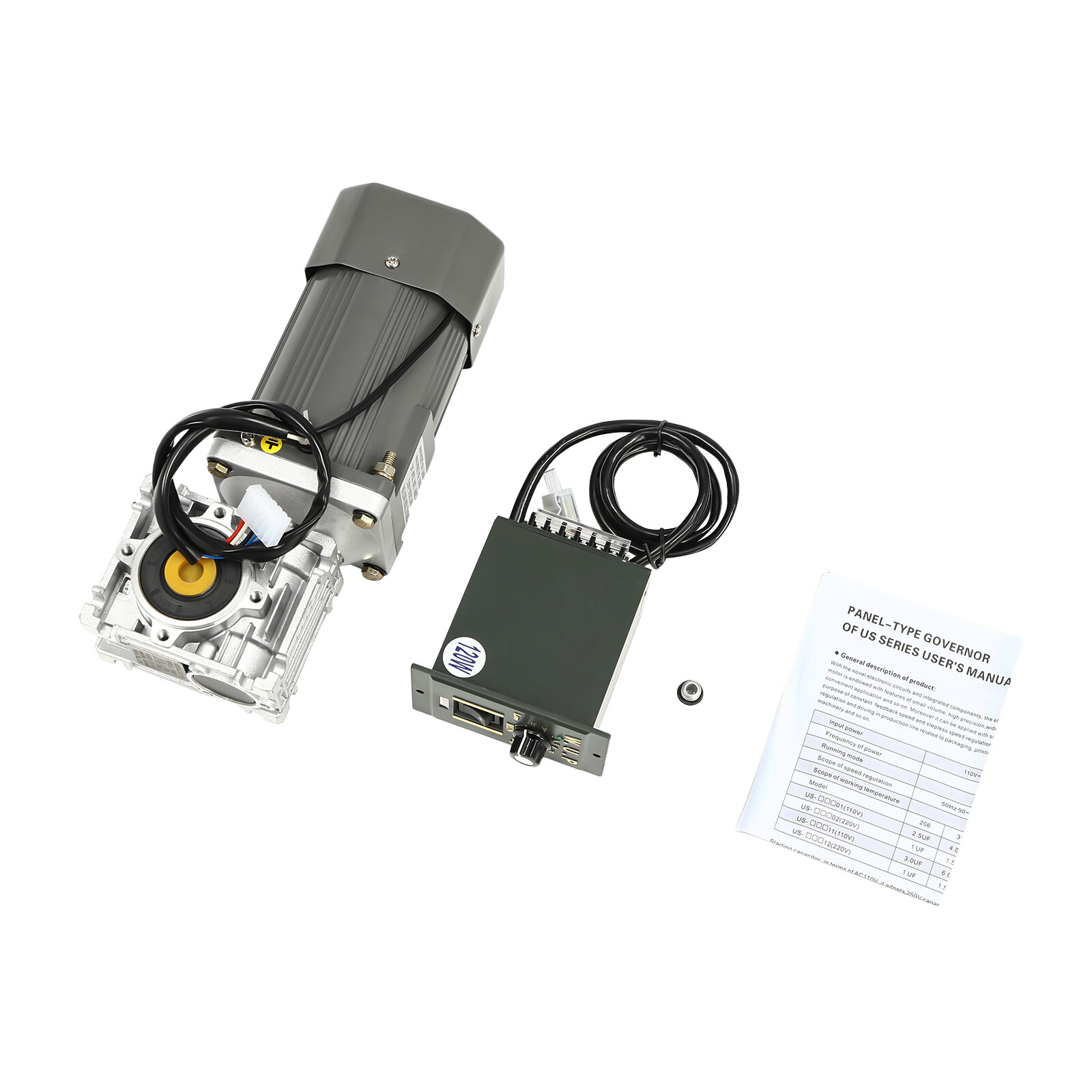 Worm Gear Motor 120W AC 110V Speed Controller Industrial Gearbox Electric RV30