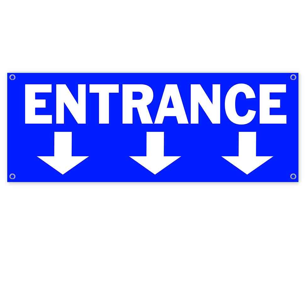 ENTRANCE DOWN CLEARANCE BANNER Advertising Vinyl Flag Sign INV