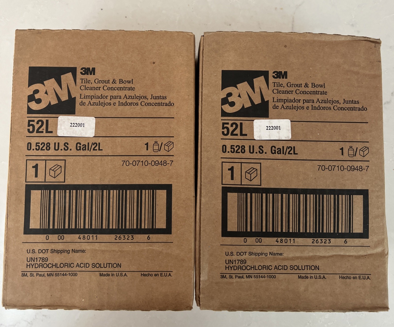 2x 2 liters 3M 52L Tile Grout Bowl Cleaner Concentrate Twist & Fill New In Box