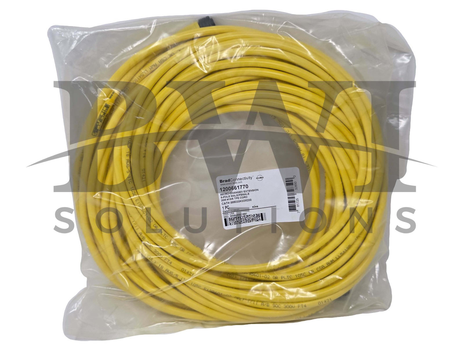 SEALED Brad Connectivity Molex 1200661770 Micro-Change Cordset 885030K03M200