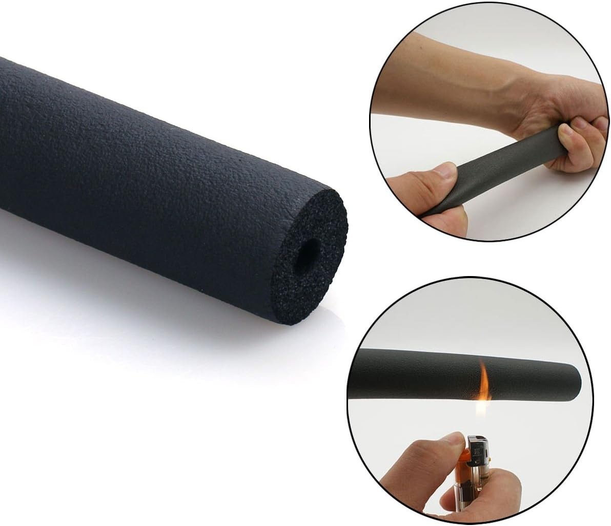 Eco-Friendly Pipe Insulation – 6ft Rubber Tube, Prevents Moisture & Heat Loss