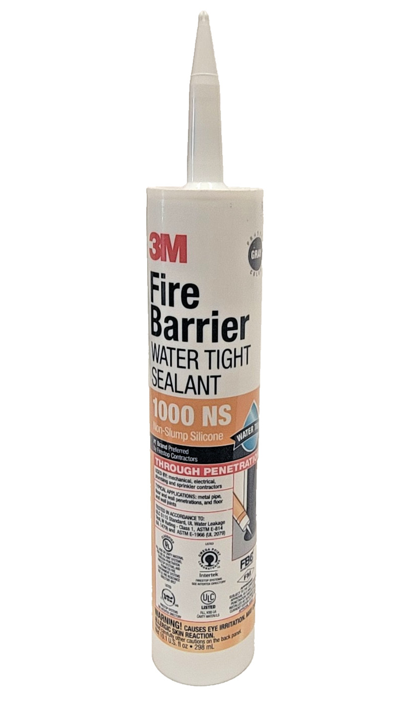 3M (Lot of 12) Fire Barrier H2O Tight Sealant 1000 NS Gray 10.1 fl oz Cartridge
