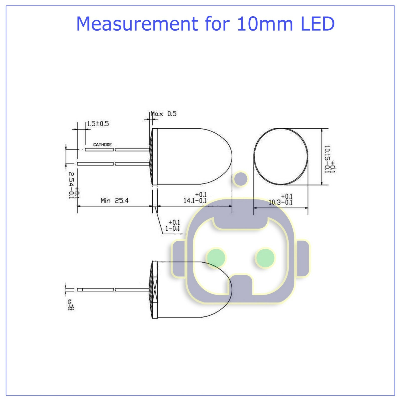 New 3mm 5mm 8mm 10mm LED Light Emitting Diodes Clear White Red Blue Green Lights