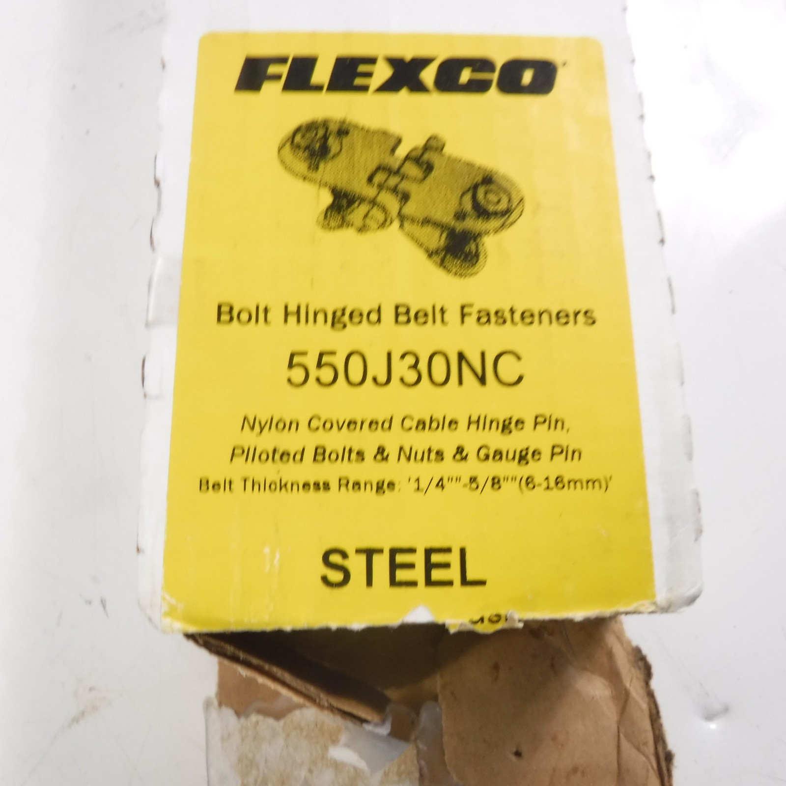 Flexco 40049 Conveyor Belt Bolt Hinged Belt Fasteners 1/4″-5/8″ 550J30NC