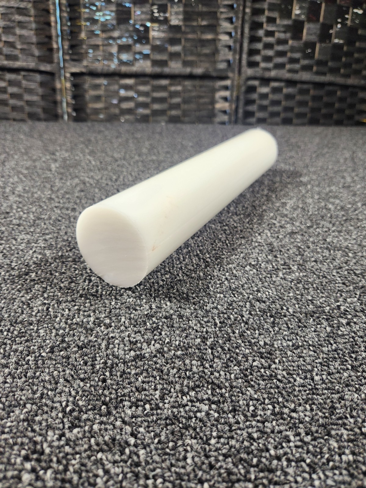 Delrin 2 1/4 Dia Round Stock 12″ long (12.250 X 12.000) INV#Y-1