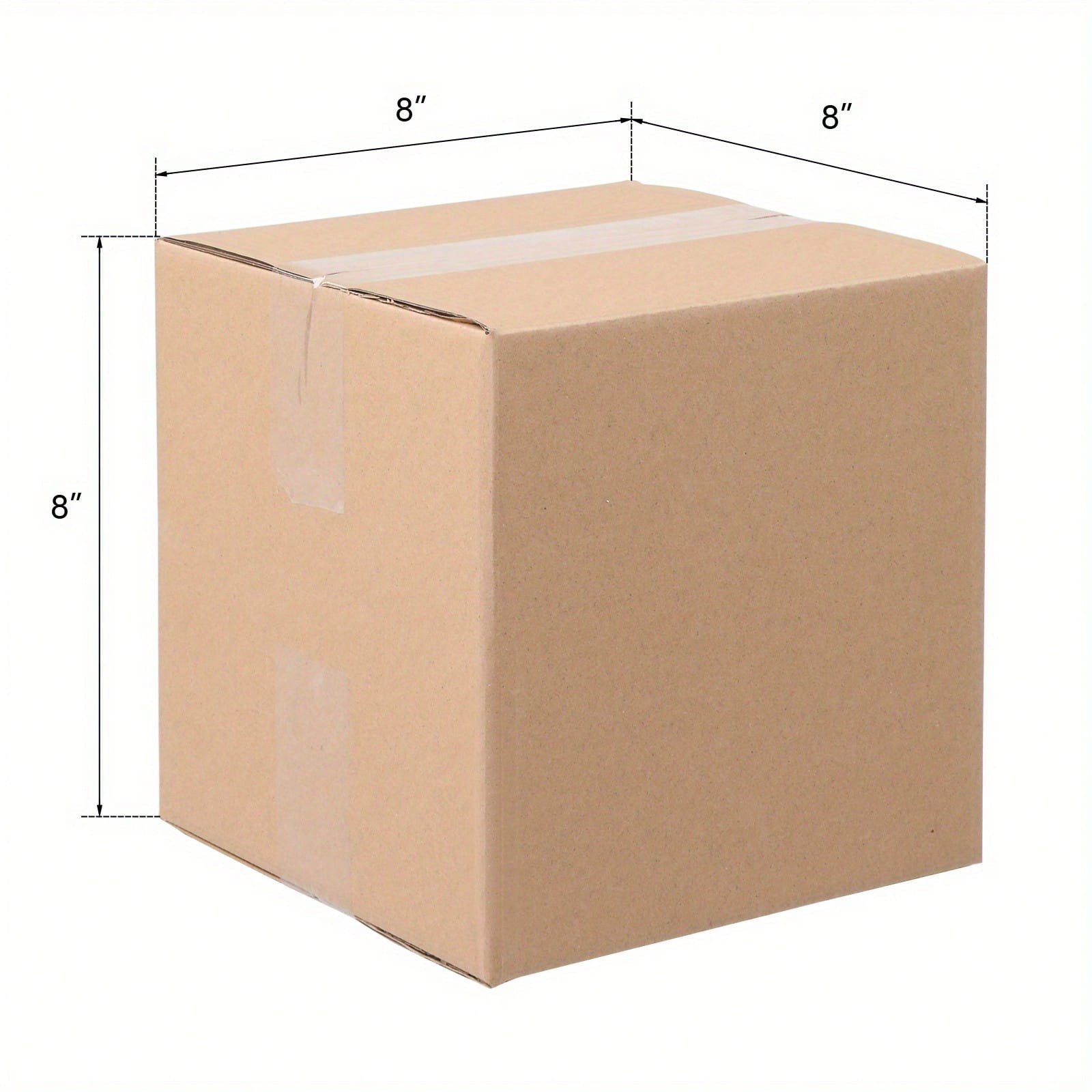 50pcs 8″ X 8″ X 8″ (20.3×20.3×20.3cm)Corrugated Box,3mm Thick,Kraft Paper Color.