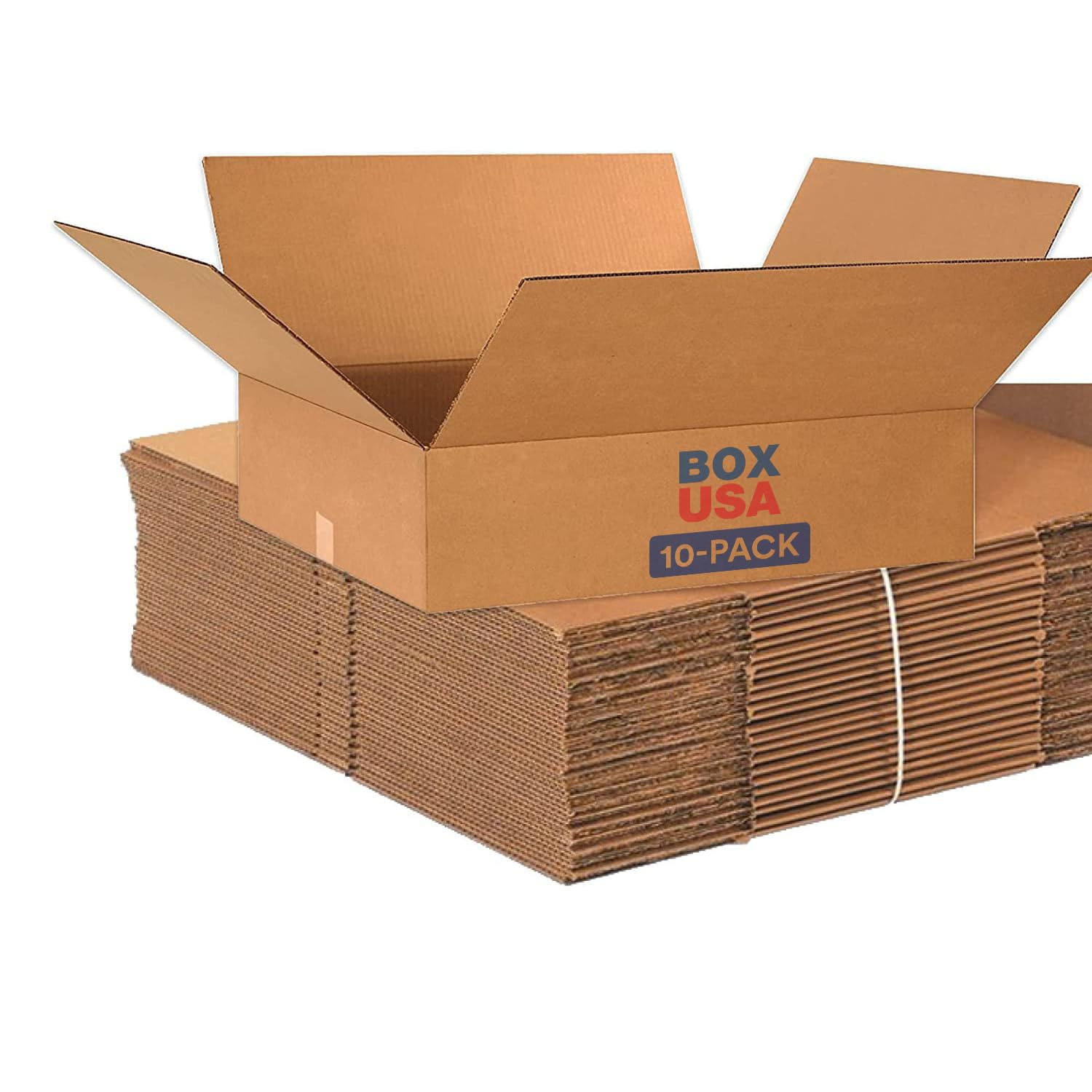 24X20X6 Flat Corrugated Boxes, Flat, 24L X 20W X 6H, Pack of 10 | Shipping, Pack