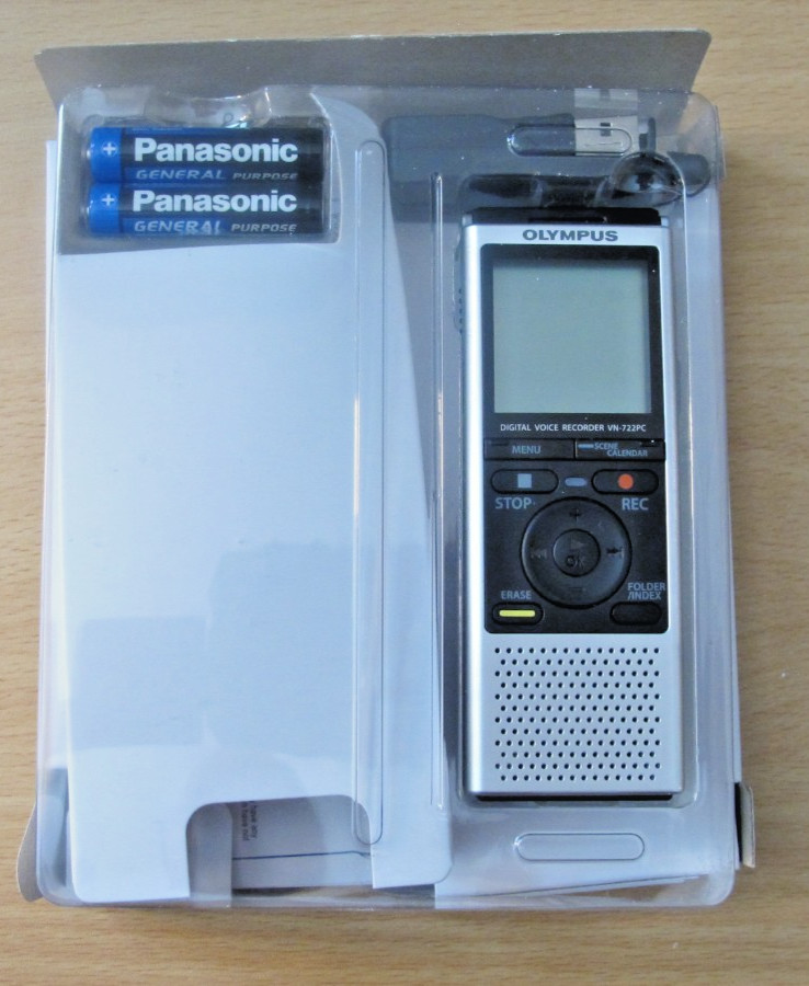 Olympus Digital Voice Recorder VN-722PC 4GB Internal Memory with microSD