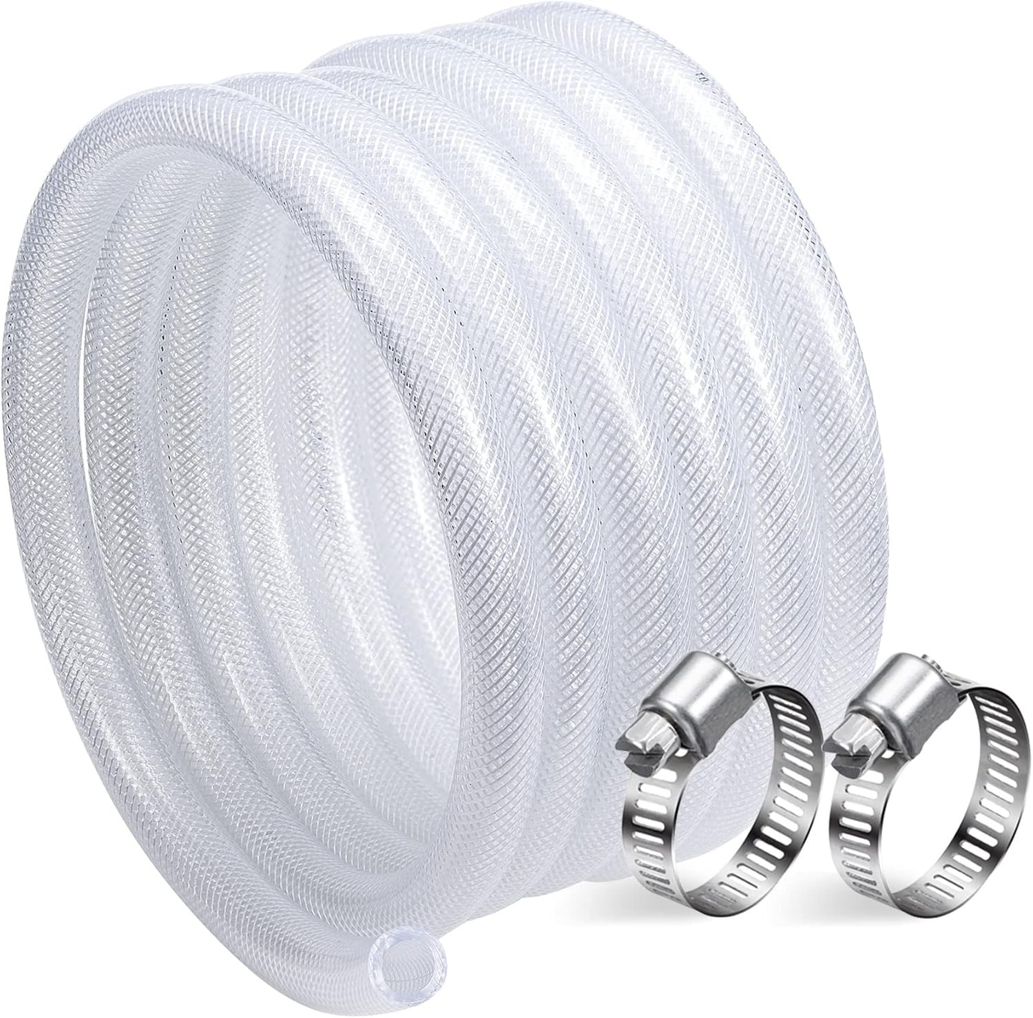 50ft Flexible High-Pressure Braided PVC Tubing – Non-Toxic and Kink-Proof