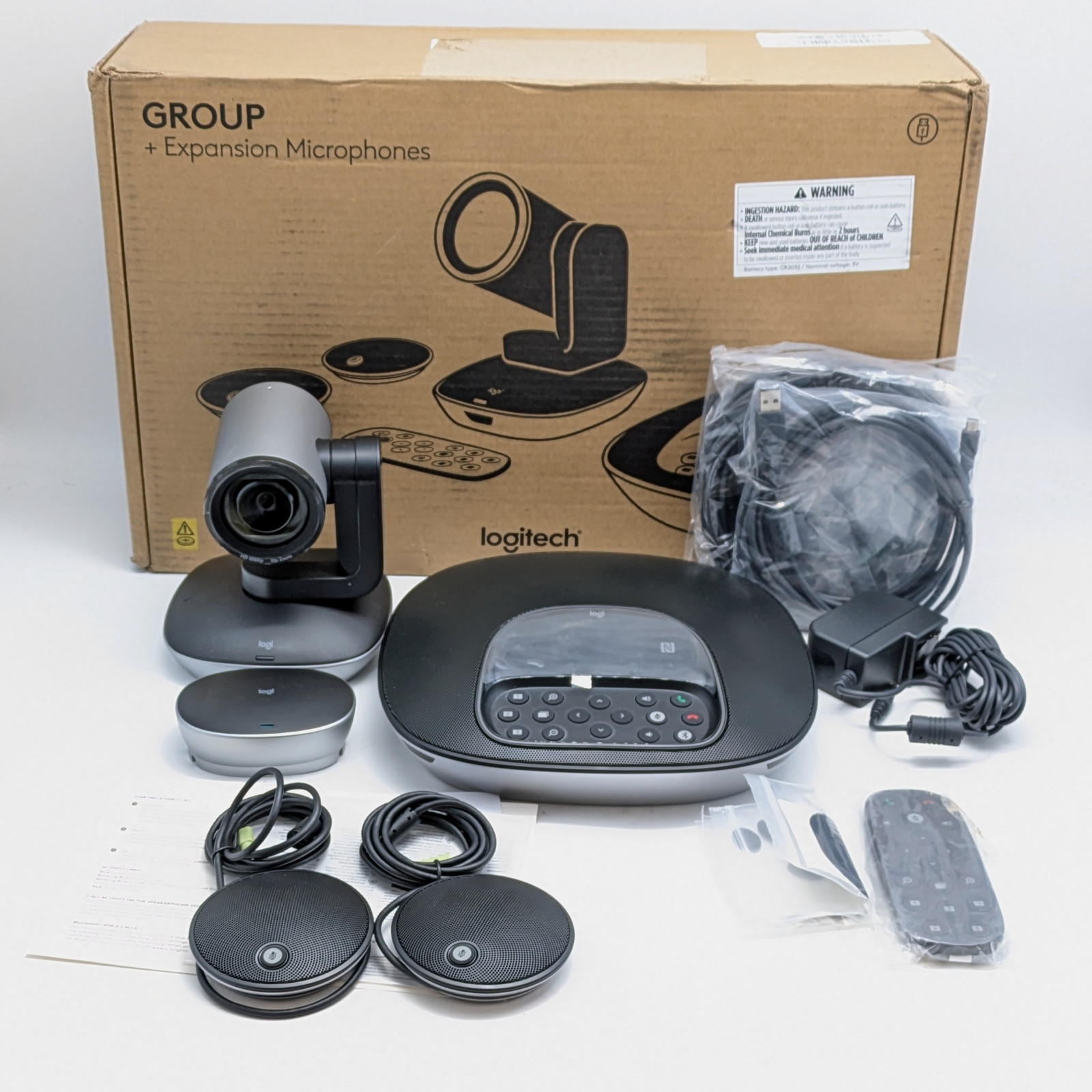 Logitech Group Expansion Microphones for Audio Conferencing (960-001060)