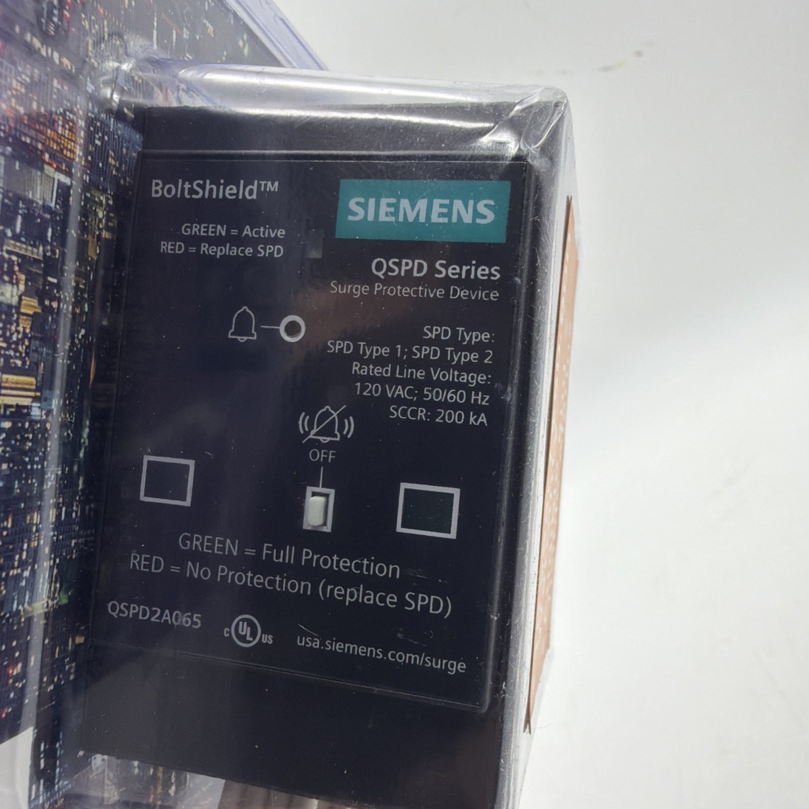 Siemens QSPD2A065P BoltShield 65kA Whole House Surge Protector Type 2 SPD NEW