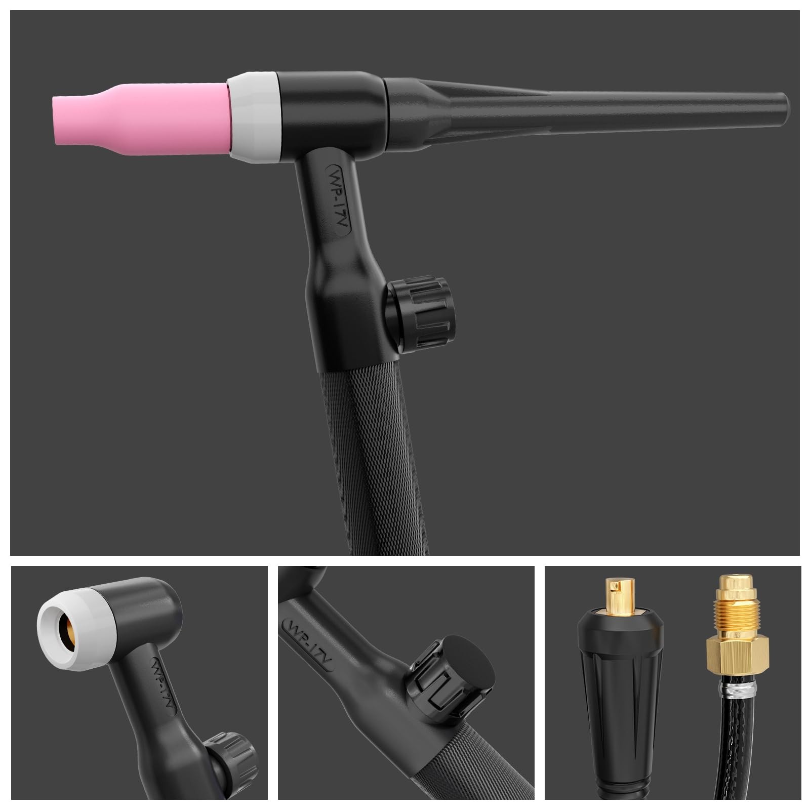 TIG Welding Torch WP-17V, Air-Cooled Lift TIG Torch with 10-25mm² Connector