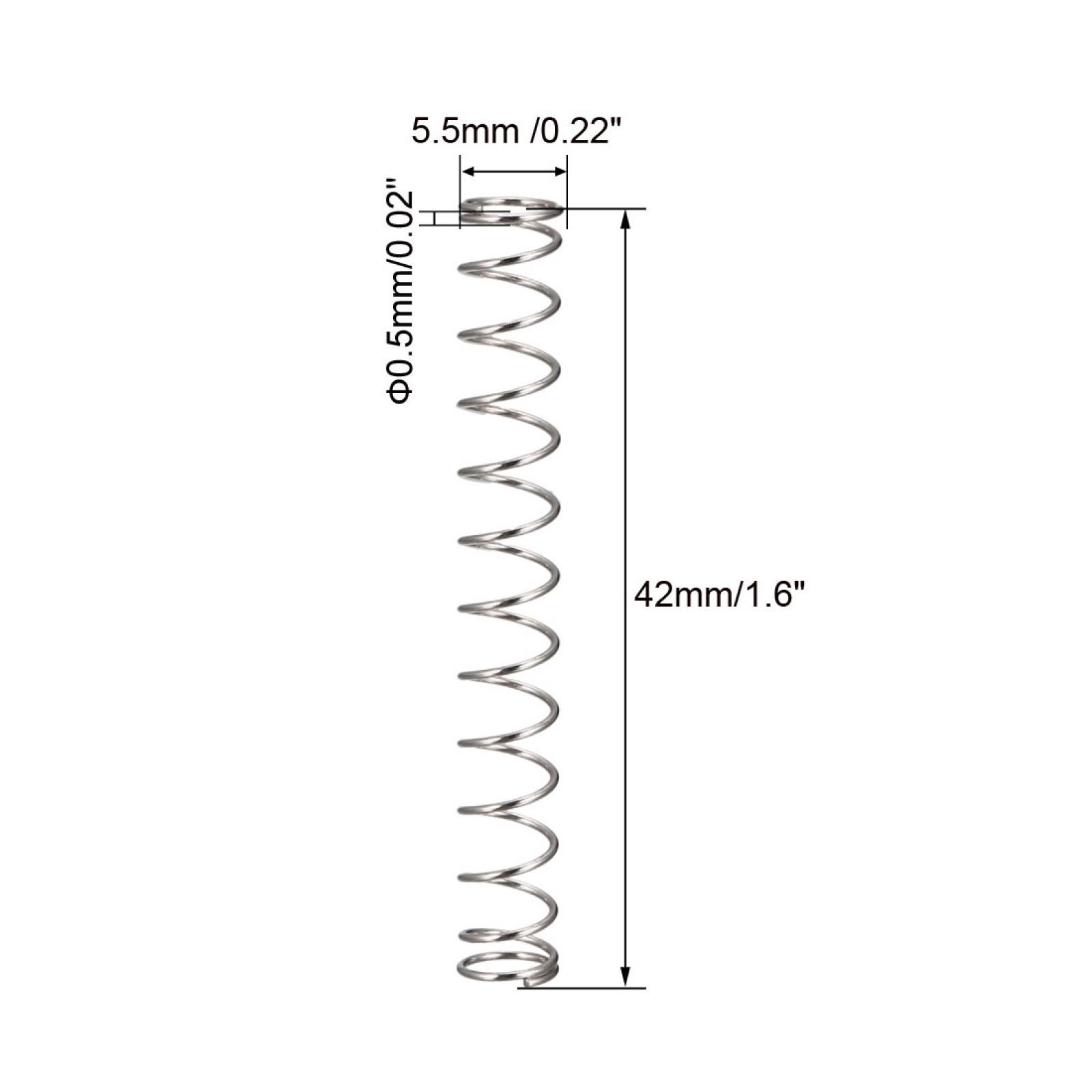 0.22″ OD x 0.02″ Wire Dia x 1.6″ Long Compression Spring Connectors 20Pcs
