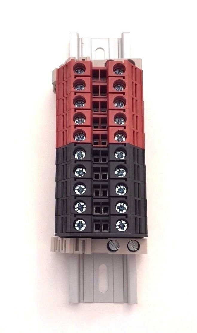 Dinkle Assembly DK6N Red/Black 10 Gang Box Connector DIN Rail Terminal…