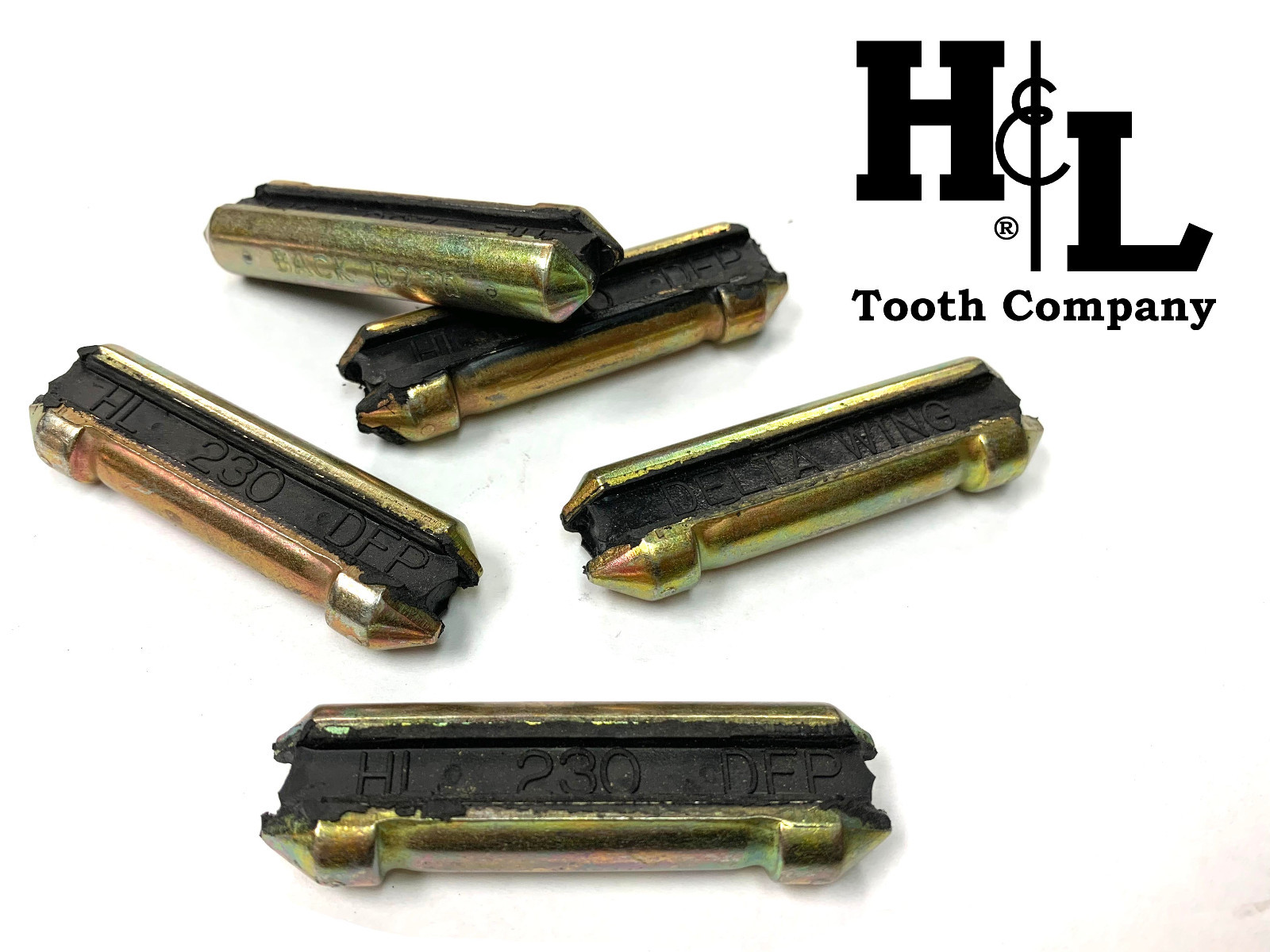 230CHF Heavy Flare H&L Tooth Bucket Teeth + 230DFP Flexpins® 23 230F (5 Pack)