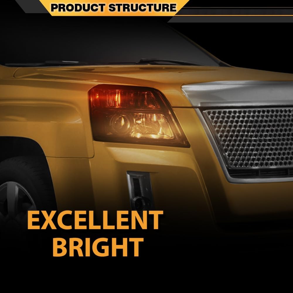 Headlights GMC Terrain 2010-2015 209150009 Clear Lens Chrome Amber Reflector