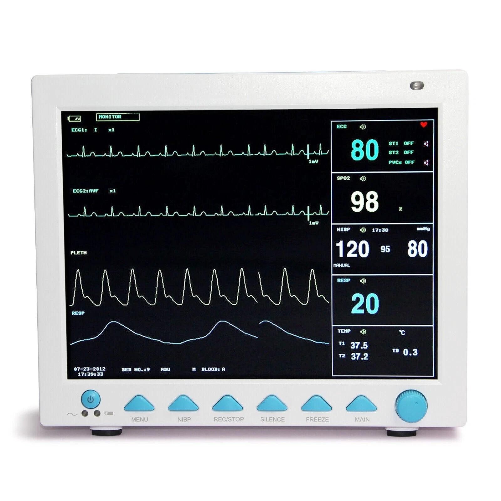 CMS8000 12.1″ Big Screen Multi-Patameter Patient Monitor ICU Vital Sign Monitor