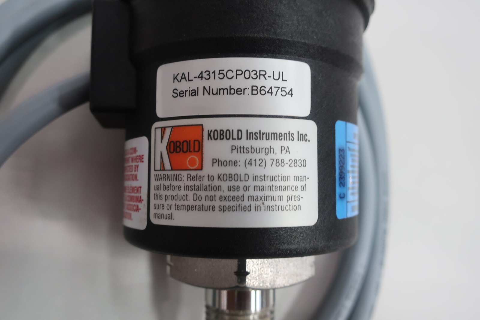 Kobold KAL-4315CP03R-UL Kal-k Thermal Flow Switch 110v-ac