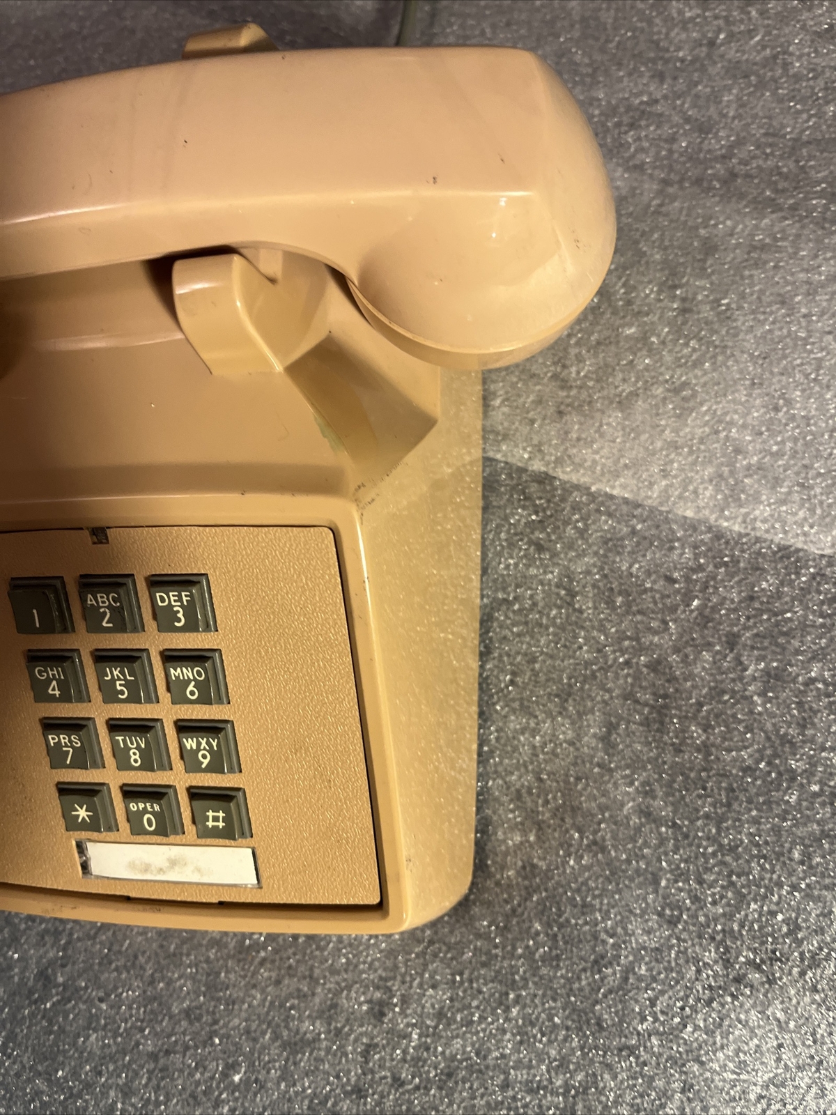 ITT RFC-SLT Light Beige Vintage Push-button Dial Defense Telephone (Tested)