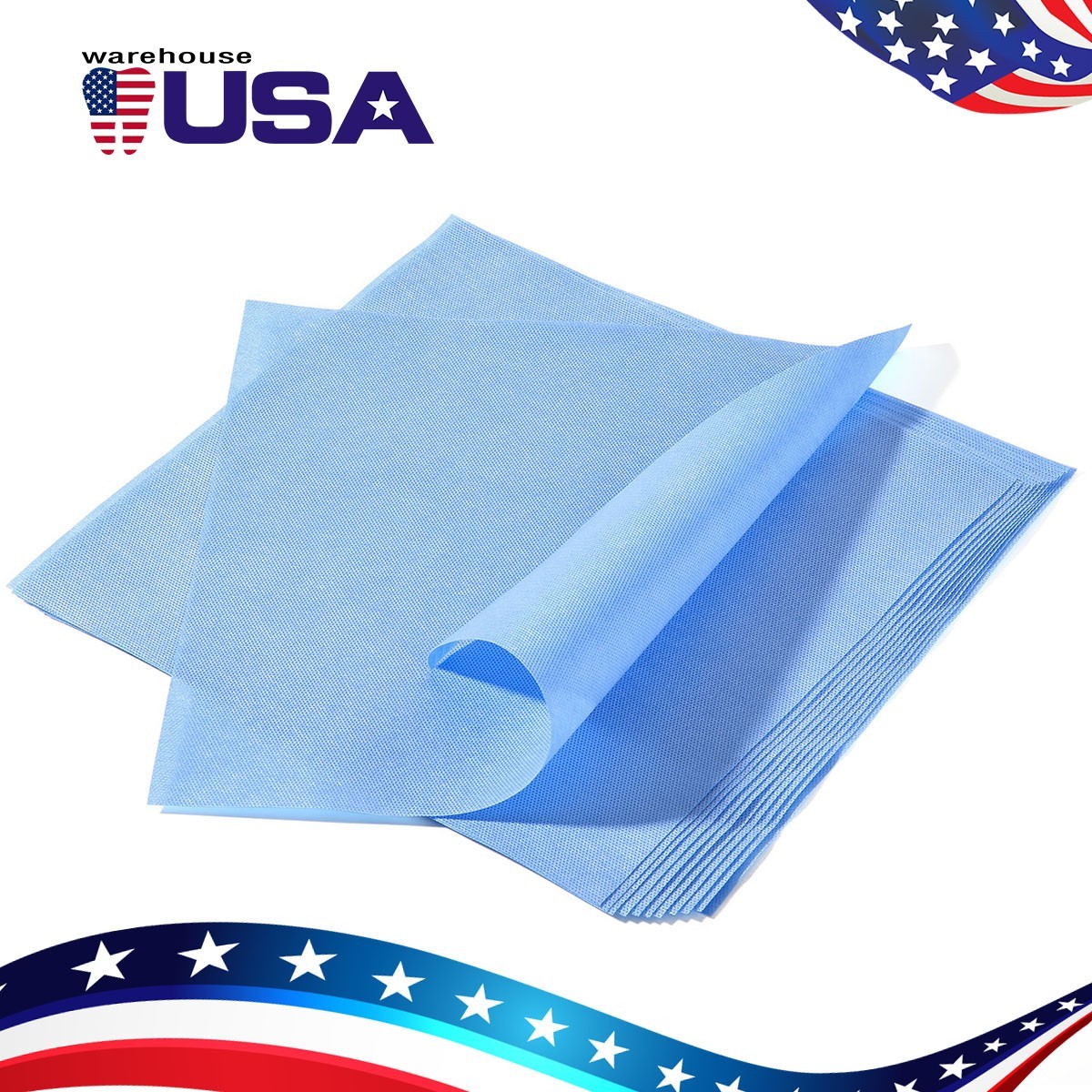 50pcs Sterilization Wrap Sheet Autoclave SMMS Non-Woven Wrap Sheets Crepe Paper