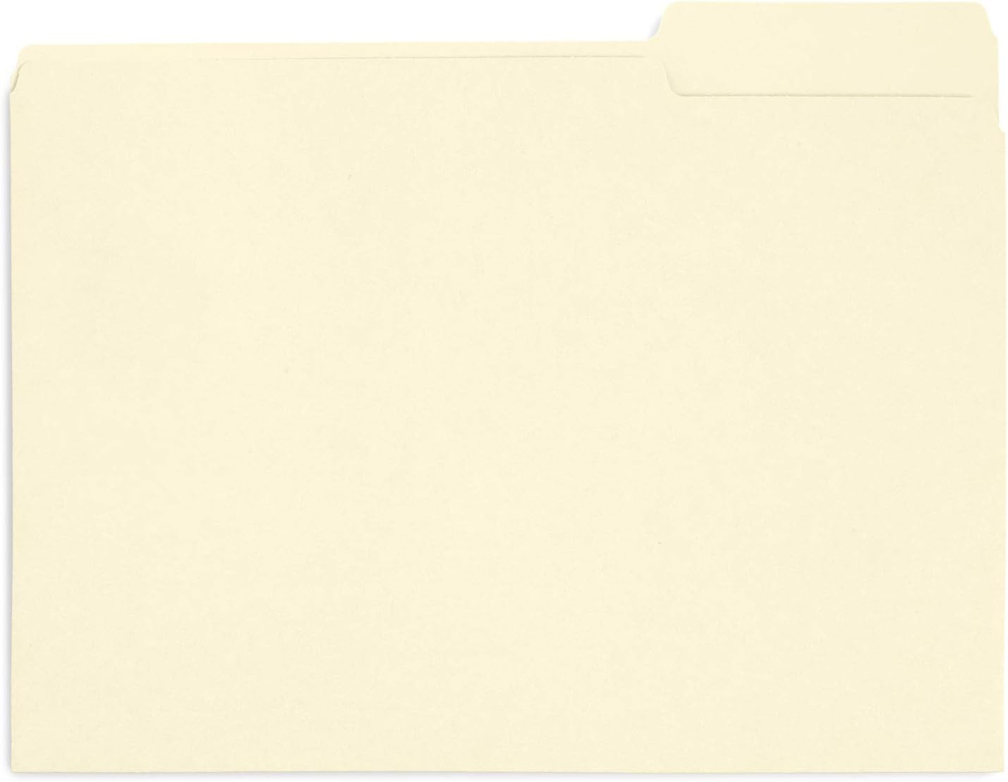 Manilla File Folders 8.5 x 11, 1/3 Cut Tab, Letter Size Vanilla folders, Great f