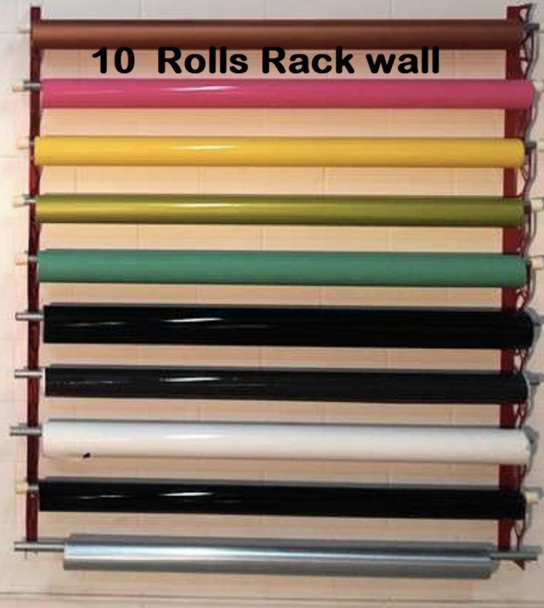 Auto Skins Wrap Vinyl Storage Racks wall hold 10 rolls vinyl window tint film