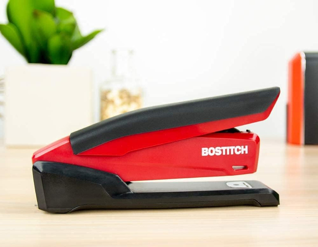 Stapler – Inpower, One Touch Heavy Duty Red Office Stapler | Stapler with Built