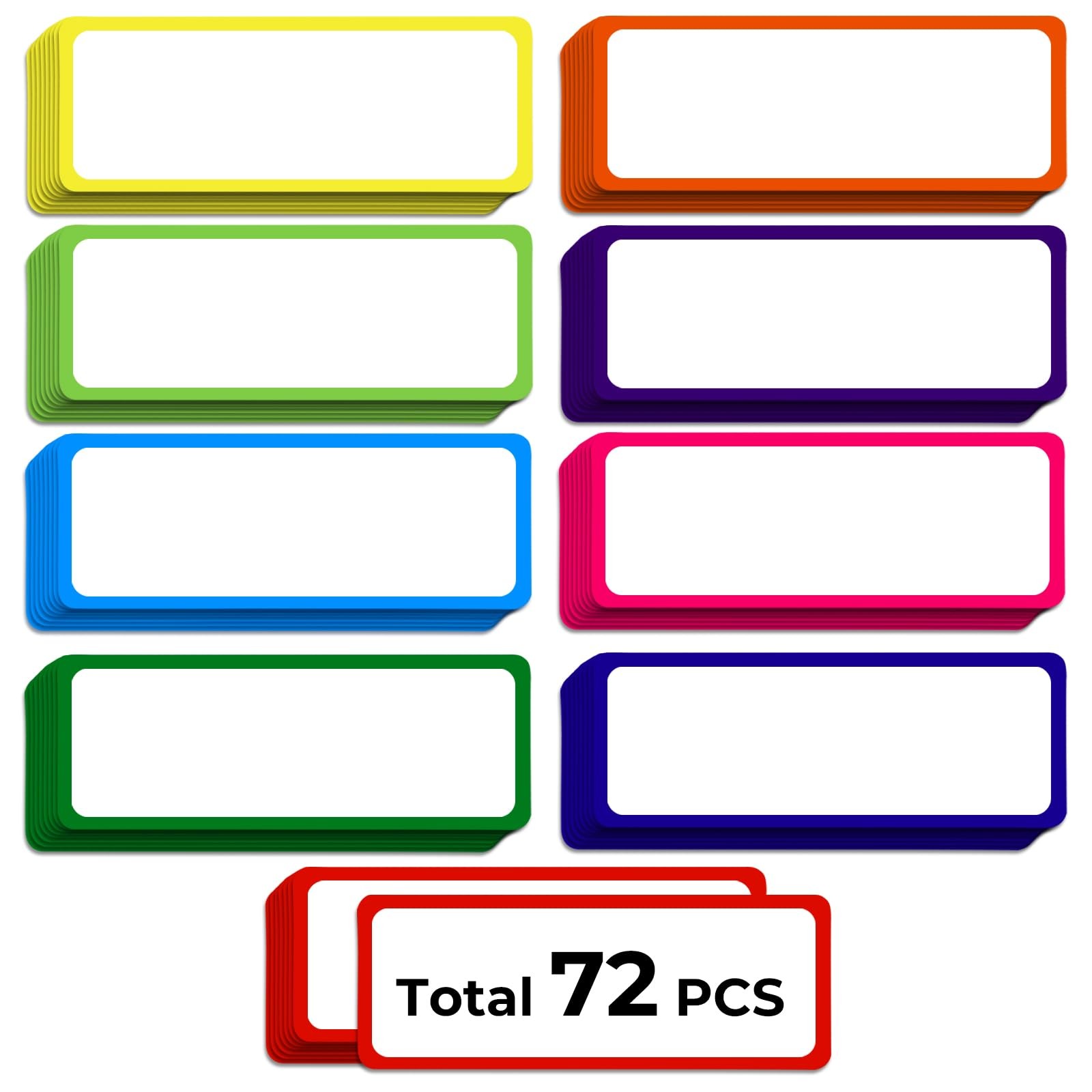 Utron 72PCS Magnetic Dry Erase Labels, 3.2″x1.2″ 3.2 x 1.2 inches, Blue