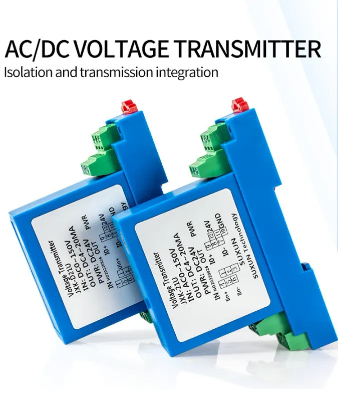 Voltage Transmitter 0-1000V Transducer RS485 to 4-20mA 0-10V DC24V Sensor AC DC