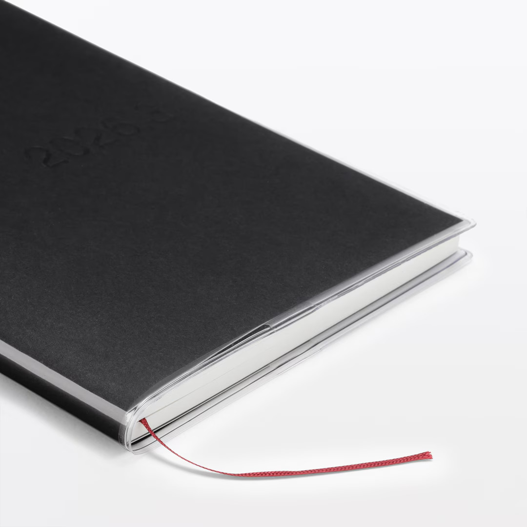 Muji 2026 Vertical Monthly Weekly Planner 2026. 03 – 2027. 04 Black B6 or A5