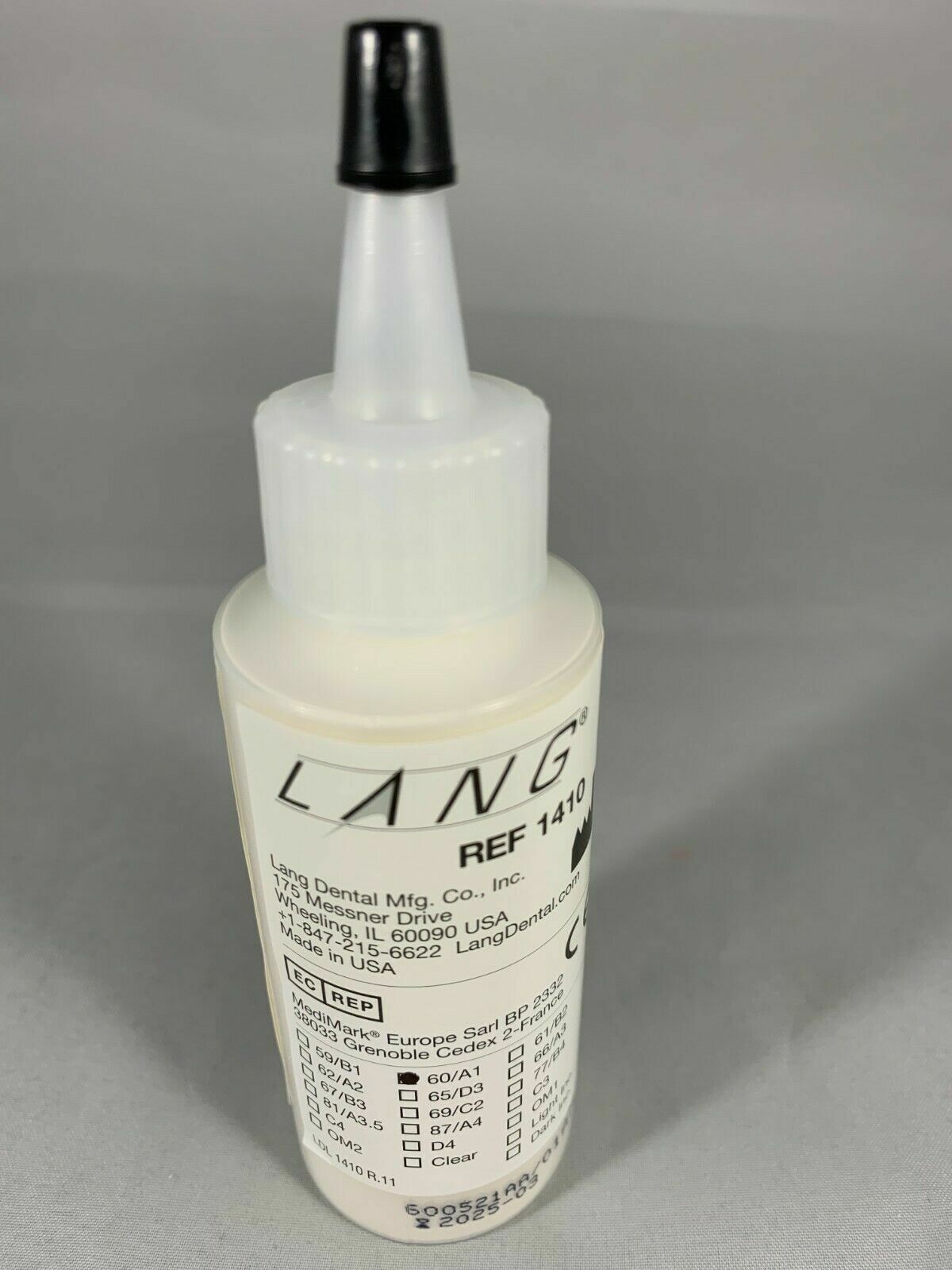 Lang Jet Tooth Shade Fast Curing C&B Acrylic Resin Powder (45g) Dental