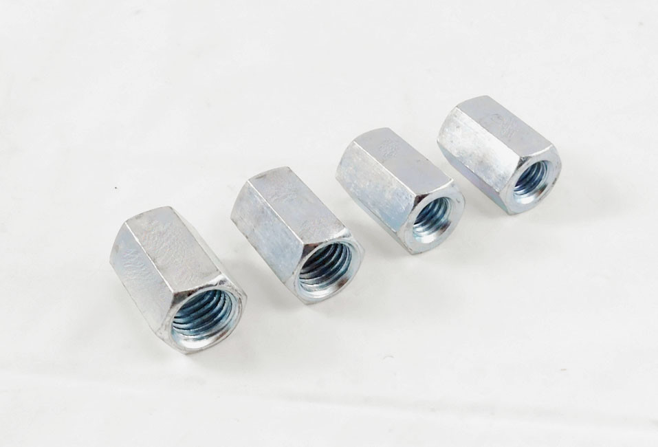 4 Pack 5/8-11 to 1/2-13 x 1 1/4″ Long Reducer Coupling Nut – Zinc Plate 509911