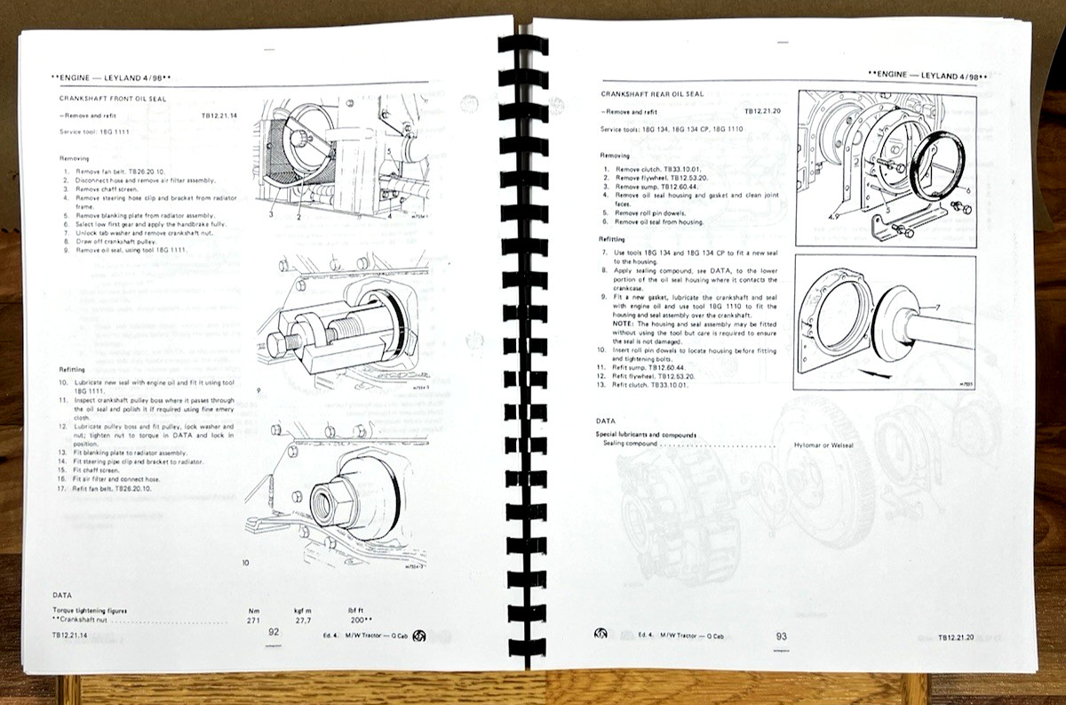 Leyland 245 262 272 282 Tractor Service Manual Repair Shop Workshop Maintenance