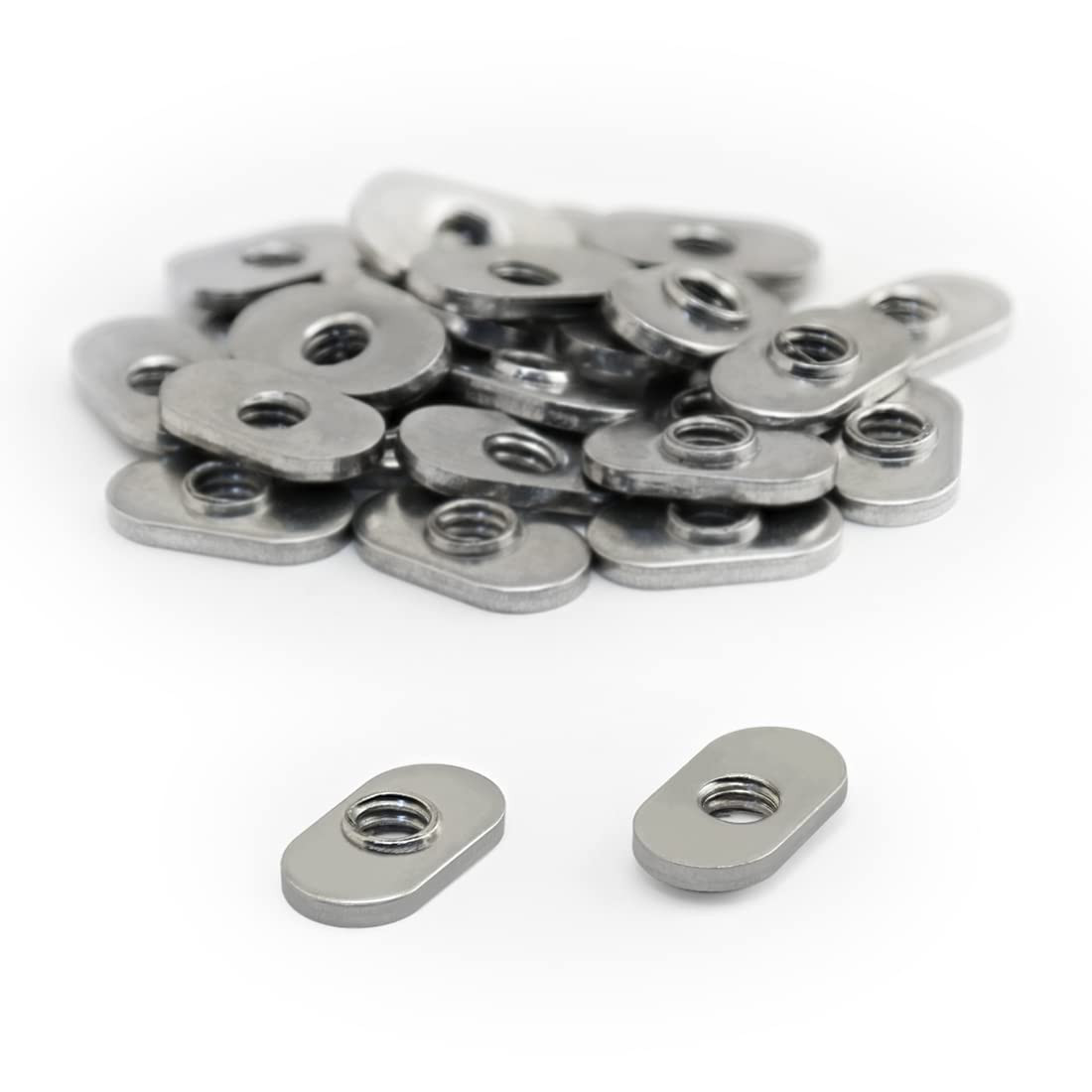 8020, 3675, 10 Series Stainless Steel SS 1/4-20 Centered Slide in Economy T Nuts