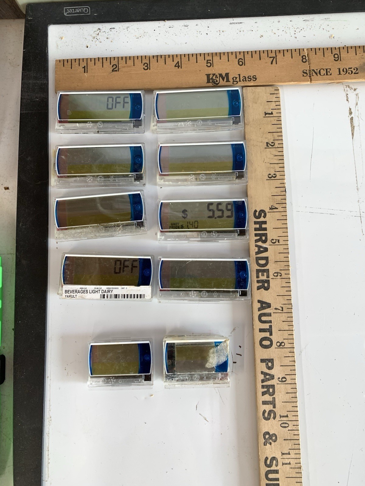 10 Battery Operated ,used digital price tags.