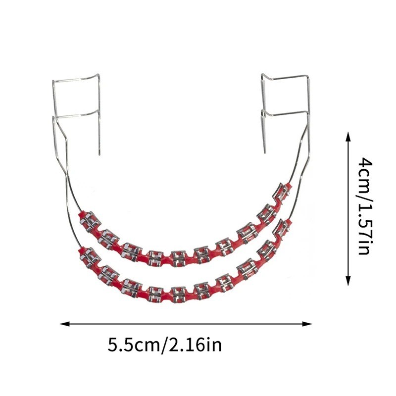 Fake Braces For Teeth Temporary False Fake Brackets Metallic Wires Bracket
